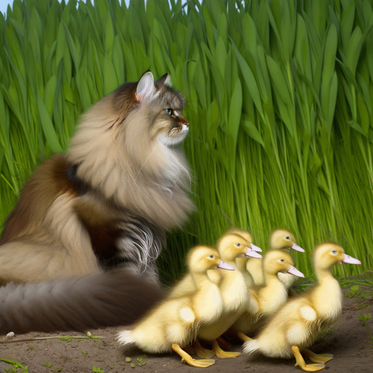 Cat Leading Ducklings: Heartwarming Example of Natural Born Leader